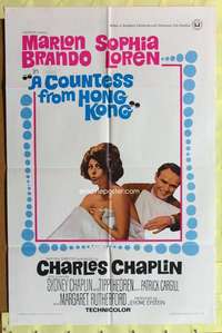 h669 COUNTESS FROM HONG KONG one-sheet movie poster '67 Chaplin, Brando