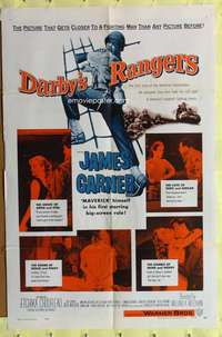 h653 DARBY'S RANGERS one-sheet movie poster '58 James Garner, Jack Warden
