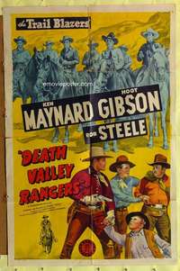 h647 DEATH VALLEY RANGERS one-sheet movie poster '43 Hoot Gibson, Maynard