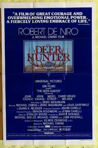 h645 DEER HUNTER one-sheet movie poster '78 Cimino, pre-Academy Awards!