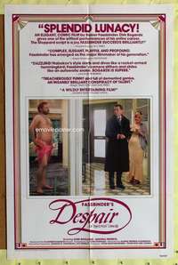 h641 DESPAIR one-sheet movie poster '78 Rainer Werner Fassbinder, German!