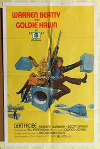 h800 $ (DOLLARS) safe style one-sheet movie poster '71 Warren Beatty, Goldie Hawn