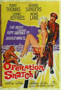 h297 OPERATION SNATCH English one-sheet movie poster '62 Terry-Thomas