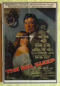 h738 BIG SLEEP English one-sheet movie poster '78 Robert Mitchum, Amsel art!