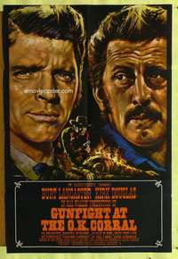 h503 GUNFIGHT AT THE OK CORRAL English one-sheet movie poster R70s Mac art!