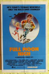 h551 FULL MOON HIGH style B one-sheet movie poster '80 werewolf in U.S.A.!