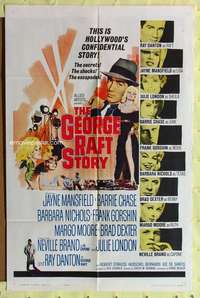 h539 GEORGE RAFT STORY one-sheet movie poster '61 Jayne Mansfield