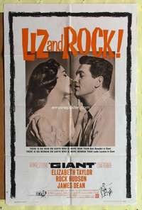 h526 GIANT one-sheet movie poster R63 James Dean, Liz Taylor, Rock Hudson