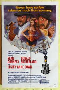 h515 GREAT TRAIN ROBBERY one-sheet movie poster '79 Connery, Sutherland