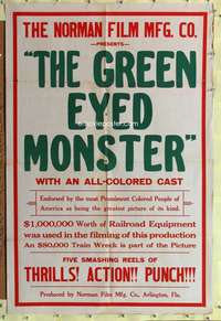 h512 GREEN EYED MONSTER one-sheet movie poster '19 all-black cast!