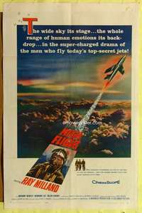 h490 HIGH FLIGHT one-sheet movie poster '57 Ray Milland, Anthony Newley