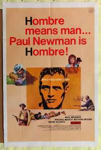 h486 HOMBRE one-sheet movie poster '66 Paul Newman, Martin Ritt, March