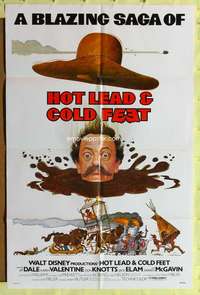 h476 HOT LEAD & COLD FEET one-sheet movie poster '78 Don Knotts, Jack Elam