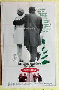 h475 HOT MILLIONS one-sheet movie poster '68 Peter Ustinov, Maggie Smith