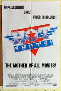 h472 HOT SHOTS one-sheet movie poster '91 Charlie Sheen, Lloyd Bridges