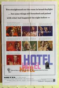h470 HOTEL one-sheet movie poster '67 Arthur Hailey, Rod Taylor