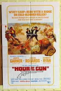 h469 HOUR OF THE GUN one-sheet movie poster '67 James Garner, John Sturges