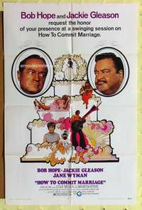 h459 HOW TO COMMIT MARRIAGE one-sheet movie poster '69 Bob Hope, Gleason