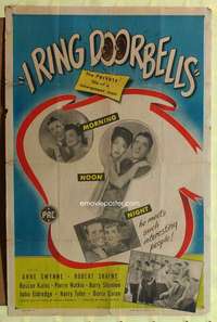h451 I RING DOORBELLS one-sheet movie poster '46 Anne Gwynne, Robert Shayne