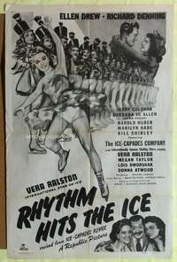 h449 ICE CAPADES REVUE one-sheet movie poster R49 Rhythm Hits the Ice!