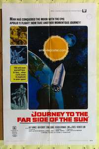 h430 JOURNEY TO THE FAR SIDE OF THE SUN one-sheet movie poster '69 sci-fi
