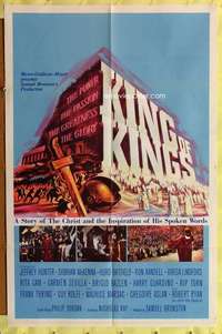 h416 KING OF KINGS style B one-sheet movie poster '61 Nicholas Ray epic!