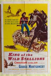 h414 KING OF THE WILD STALLIONS one-sheet movie poster '59 Montgomery
