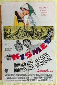 h413 KISMET one-sheet movie poster '56 Howard Keel, Ann Blyth