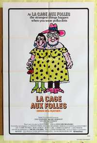 h408 LA CAGE AUX FOLLES one-sheet movie poster '79 Ugo Tognazzi, Molinaro