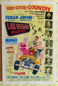h406 LAS VEGAS HILLBILLYS one-sheet movie poster '66 Mansfield, Van Doren