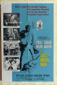 h402 LAST ANGRY MAN one-sheet movie poster '59 Paul Muni, David Wayne