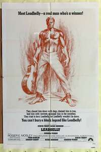 h396 LEADBELLY one-sheet movie poster '76 Huddie Ledbetter biography!