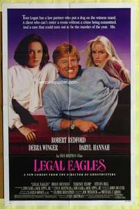 h394 LEGAL EAGLES one-sheet movie poster '86 Robert Redford, Hannah, Winger