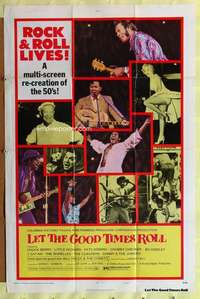 h389 LET THE GOOD TIMES ROLL style B one-sheet movie poster '73 Chuck Berry