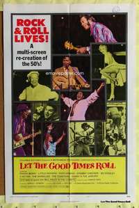 h388 LET THE GOOD TIMES ROLL int'l one-sheet movie poster '73 Chuck Berry