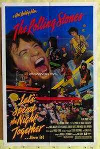 h385 LET'S SPEND THE NIGHT TOGETHER one-sheet movie poster '83 Mick Jagger