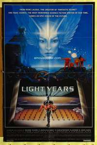 h382 LIGHT YEARS one-sheet movie poster '86 Rene Laloux, sci-fi animation!
