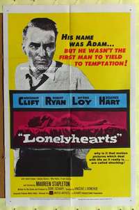 h371 LONELYHEARTS one-sheet movie poster '59 Montgomery Clift, Ryan