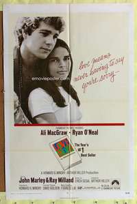 h360 LOVE STORY one-sheet movie poster '70 Ali MacGraw, Ryan O'Neal