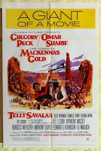 h356 MACKENNA'S GOLD style C one-sheet movie poster '69 Gregory Peck, Sharif