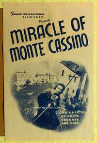 h328 MIRACLE OF MONTE CASSINO 1sh '49 the life of Saint Benedict, faith, courage & hope!