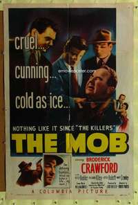 h325 MOB one-sheet movie poster '51 Broderick Crawford, Richard Kiley