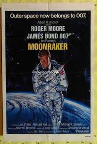 h320 MOONRAKER int'l one-sheet movie poster '79 Roger Moore as James Bond!