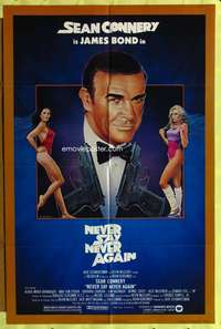 h308 NEVER SAY NEVER AGAIN 1sh movie poster '83 Sean Connery, Bond