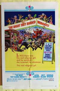 h306 NIGHT THEY RAIDED MINSKY'S one-sheet movie poster '68 Frazetta art!