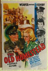 h301 OLD HOMESTEAD one-sheet movie poster '42 Weaver Brothers & Elviry!
