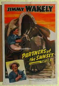 h286 PARTNERS OF THE SUNSET one-sheet movie poster '48 Jimmy Wakely