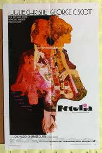 h282 PETULIA one-sheet movie poster '68 Julie Christie, George C Scott