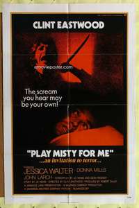 h277 PLAY MISTY FOR ME int'l one-sheet movie poster '71 classic Eastwood!
