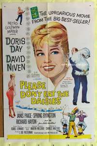 h274 PLEASE DON'T EAT THE DAISIES one-sheet movie poster '60 Doris Day